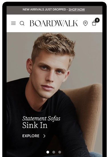 Boardwalk theme on mobile